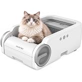 Haustier BLW02 Akıllı Kedi Tuvaleti - APP Kontroll&uuml;, Kızıl&ouml;tesi Sens&ouml;rl&uuml; ve 6.5L Geniş Hazne A&ccedil;ık Tasarım