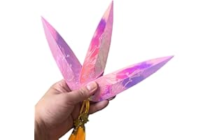 Nhemeylp 3 PCS Zoey's Prop Replica, Detailed Prop Sword with Plastic, Fantasy Accessory, Halloween Prop for Cosplay, Costume Party, Larp Gift for Teens and Adults, (Iridescent Pink)