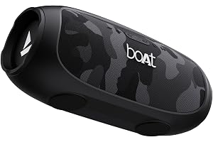 Boat Stone 1800 Bluetooth Speaker w/ 90 W RMS Sound, RGB LEDs, EQ Modes, IPX6,BT v5.3,Multi- Compatibility Aux&USB, Playback time Up to 5 Hours & Type C Charging(Camo Black)