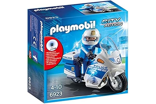 Playmobil - Moto de Policier avec gyrophare - 6923
