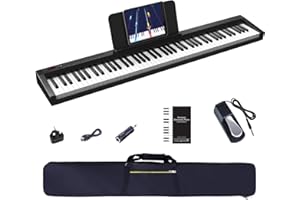 OYAYO Digital Piano 88 Weighted Keys with Stand Full Size keyboard piano with Bluetooth MIDI Function, Touch Sensitivity Piano Keyboard with Sustain Pedal piano Bag Great for Beginner child adult