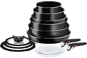 ‎TEFAL Tefal Ingenio Easy On Zestaw Patelni i Garnków, Czarny, 13 Elementów