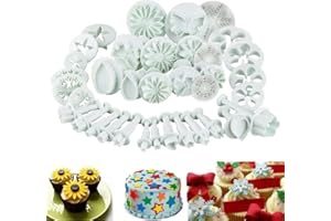 Tampon Emporte-pièce en forme de outils de modelage ilauke 36tlg. DIY Flocons de neige fleurs emporte-pièce en forme de massepain Fondant Décoration pour gâteau Cutter 36