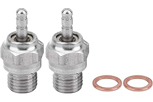 VGEBY 2pcs Hot Glow Plugs, N4 Fire Head Spark Plug Spark Nitro Engine RC Car Accessories Fit for HSP Oil‑Powered Model Car Model Toy