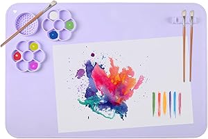 SOQKEEN Silicone Craft Mat, 24"x16", Non-Stick Art Mat for Painting, Watercolour, Cutting, Clay & DIY Projects