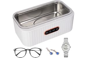 DERUAKU 400mL Ultrasonic Cleaner Jewellery Cleaner，Portable Silver Cleaner Home Use Cleaning Machine For Jewellery Rings, Earrings, Necklaces, Glasses, Silverware, Keepers, Watches