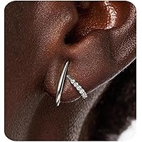 MUMREUES Boucles D'oreilles Pour Femmes Or 14 Carats Boucles