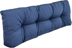 ‎DILUMA DILUMA Palettenkissen Europaletten - Rückenlehne - Lounge Kissen - 1x Rückenkissen 120 x 40 cm - Dunkelblau - Wasser- & Schmutzabweisender Bezug - Indoor & Outdoor - 15cm dick