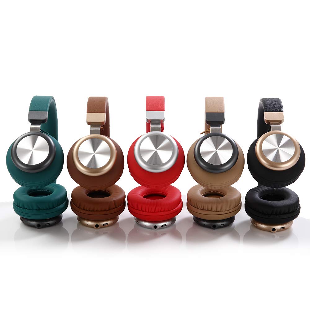 Qoosea-Auriculares-Bluetooth-Auriculares-Estreo-Inalmbricos-Sobre-El-Odo-para-Auriculares-Micrfono-Cancelacin-Ruido-para-Llamadas-Manos-Libres-y-Modo-Cable-Telfonos-CelularesTV