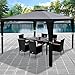 Produktbild Deuba® Pavillon 3x3m Anthrazit Polyrattan Festzelt Partyzelt Garten Gartenzelt Zelt Gartenpavillon  Sonnendach  Modellauswahl