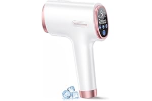 ‎OUPSEEN IPL Geräte Haarentfernung mit Kühlfunktion, Max 21J Laser-Haarentfernung, 9 Energiestufen, 600NM Rote Lichtwelle, Haarentfernungsgerät für Gesich Beine Achseln Damen, Rose