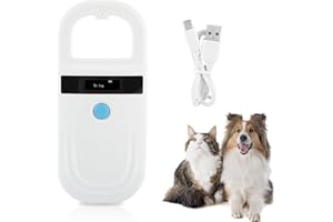 AGATIGE Scanner per Microchip per Animali Domestici, Lettore di ID Microchip RFID Portatile Ricaricabile USB per FDX B 11784 11785 per Animali Domestici maiali Cani Gatti