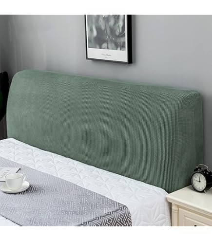CYCMACO Fluwelen Bed Headboard Cover, Stretch All-Inclusive Bescherming Cover, Elastisch, Effen, Stofdichte Hoofdbordbekleding Voor Bed, Wasbaar (150cm, Wit CYCMACO Fluwelen Bed Headboard Cover, Stretch All-Inclusive Bescherming Cover, Elastisch, Effen, Stofdichte Hoofdbordbekleding Voor Bed, Wasbaar (150cm, Wit