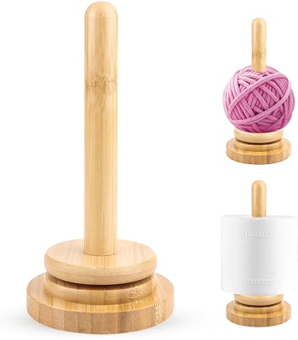 Enrouleur Laine Magnétique Avec Support Bois - Organisateur Tricot Et