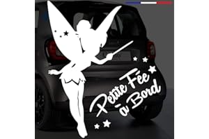 Sticker bébé à bord pour voiture Petite Fée à bord 20 cm Blanc - Anakiss