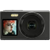 4K Dijital Kamera, WiFi Bağlantılı, Taşınabilir Vlog Fotoğraf Makinesi, Flaşlı ve Ekranlı Kompakt Kamera