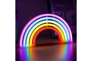 AOOTE Neon Led Arcobaleno Night Light - Nuvole con Alimentazione a Batteria o USB - Insegna per Kids Room Party Festive Decor