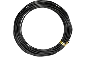 YELARXI Bonsai Training Wire, 2mm x 32.8 ft Anodized Aluminum Floral Plant Training Wire Bendable Metal Stems Accessories for Gardening Branch Fixing Crafts (Black)