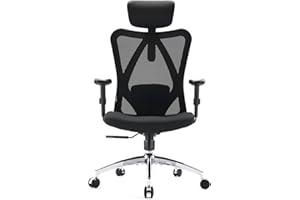 SIHOO Chaise de Bureau, Siege de Bureau Ergonomique avec Support Lombaire et accoudoir réglable, Fauteuil de Bureau d'une capacité maximale de 150 kg