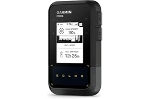 Garmin eTrex Solar, GPS portatile, Ricarica solare, Autonomia potenzialmente infinita, GPS multibandaa, Display da 2,2", Garmin Explore, Bussola elettronica, Geocaching Live, Black