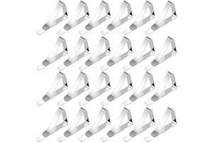 YILIYA Sujeta Manteles de Mesa,24 Pack Pinzas para Mantel de Acero Inoxidable,Clips elásticas de Mantel Pinza para Cubierta Ideal para el hogar, Fiestas, Picnics, Restaurante, Bodas, Buffets, Cenas