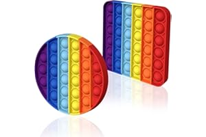 HOUT® 2Pcs Poppit Pop Fidget It Toy Set - Bubble Popet Antistress Spielzeug | Figetttoys Autismus braucht druckentlastendes Spielzeug Regenbogen Mitgebsel Kindergeburtstag