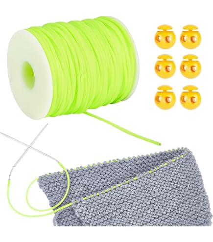 Cordón Elástico Tubular De PVC De 3mm - 27 Yardas + Cierres De Plástico Para Manualidades, Tejido Y Reparaciones