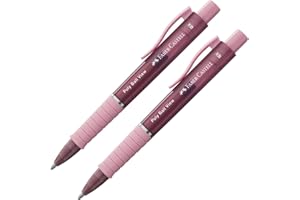 ‎FABER-CASTELL Faber-Castell 205014 - Kugelschreiber Poly Ball View rosa, 2 Stück, mit auswechselbarer XB Mine, dokumentenecht