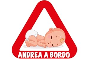 VINILOSBICI Adesivi per bambini a bordo personalizzati con nome, grande varietà e pronti per la spedizione