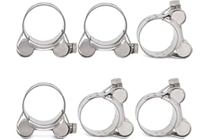 FamlTol 6 Stück Gelenkbolzenschellen Edelstahl Schlauchschellen Starke Schlauchklemme Spannbereich 23-25mm, Bandbreite 18mm