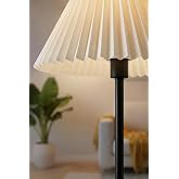 Umbrella Pileli Lambader Başlığı Kısa Kırma Kumaş İthal Krem &Ccedil;ap 36 cm LAM12