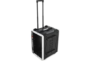 Gator Cases Lightweight Molded 4U Rack Case with Built-in Power Supply,Retractable Tow Handle,19.25" depth, 6U (GRR-6PL-US)