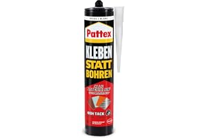 Pattex limning istället för att borra High Tack, monteringslim och bygglim med hög initial vidhäftning, starkt lim för nästan
