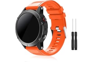 TOPsic Bracelet Fenix 5/Fenix 5 Plus, Bracelet de Montre 22mm Bande Remplacement en Silicone pour Fenix 5/5 Plus/Fenix 6/6 Pro/Fenix 7/Fenix 7 Solar/Approach S60/Quatix 5/Forerunner 935/945/Instinct