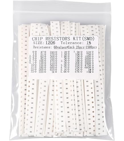 Kit 1500 Résistances SMD 0805 – 60 Valeurs De 0Ω à 10MΩ, 1/8W ±1% Précision, Film Épais RoHS