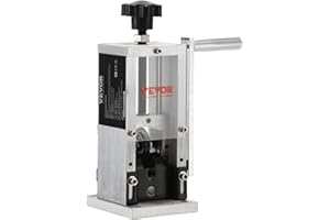 VEVOR Macchina Spellacavi Manuale in Lega di Alluminio Calibro tra 1,5-25 mm, Macchinetta Spellafili Manuale per Cablaggio Cavi Elettrici Funzionamento con Trapano 13 x 13 x 30 cm, Spella Cavi Manuale