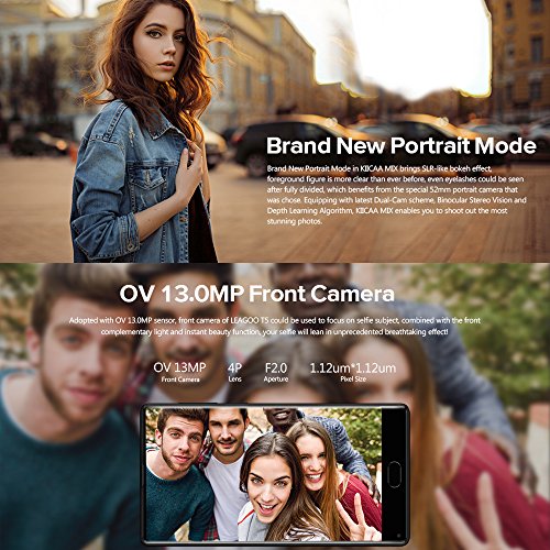 LEAGOO KIICAA MIX Smartphone 4G-LTE 3G WCDMA Android 7.0 5.5 Pollici MTK6750T Octacore 1.5GHz 3GB RAM+32GB ROM Anteriore 13MP Indietro Doppio 2MP + 13 MP Batteria 3000mAh Impronta Digitale
