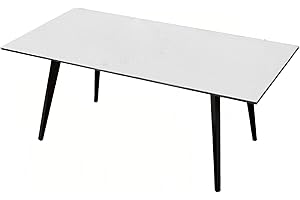 PARAMAISON Copritavolo Rettangolare con Elastico, Aderente Protettiva e Resistente al Vento, da Interno od Esterno | 12 Posti Bianco