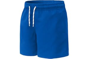 Hill & Sea Badehose Jungen Kinder Badeshorts Unisex Schnelltrocknend Boardshorts Atmungsaktiv Wasserabweisend Badeshorts mit Mesh-Futter Taschen und Verstellbarem Tunnelzug