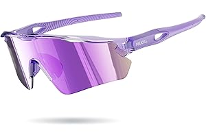 Fahrradbrille Herren Schnelle Brille Damen | UV400 Sonnenbrille Schutzbrille, TR90 Frame mit Verstellbaren Nasenflügel & Bügel MTB Sportbrille Laufbrille Sunglasses für Fahrrad Angeln Ebike Laufen