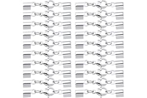 fanshiontide 20 Stück Karabinerverschluss aus Edelstahl Kettenverschluss Schmuckverschlüsse Schmuck Karabiner Verschluss für Halsketten Armband DIY Schmuckherstellung