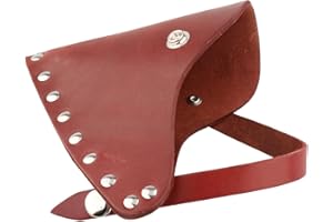 EASNEA Leather Axe Head Sheath Leather Axe Sheath Lumberjack Outdoors Work Essentials Axe Head Cover with Belt Loops Axe Protector - Large large