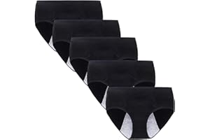 Anntry Chicas Grandes Algodón de protección Período Menstrual Bragas Adolescentes Malla Respirable Bragas a Prueba de Fugas Mujer (Debe Usar con Almohadilla o tampón)