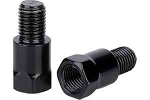CRETASSION Adattatore per specchietto per moto da M10 con filettatura sinistra a M10 con filettatura destra Adattatore per specchietto per scooter da m10 a m10 (2 pezzi)