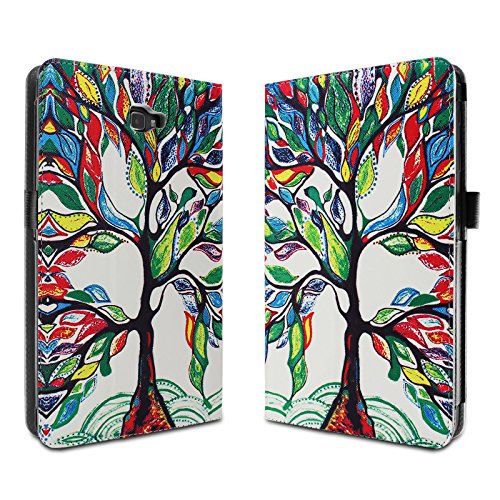Samsung Galaxy Tab A 10.1 Hülle Case, Infiland Slim Fit Folio PU-lederne dünne Kunstleder Schutzhülle Cover Tasche für Samsung Galaxy Tab A 10.1 Zoll Wi-Fi/ LTE (2016) SM-T580N/SM-T585N Tablet-PC(mit Auto Schlaf / Wach Funktion)(Fröhlicher Baum) - 3