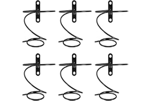 AILIMIAO Packung mit 6 An der Wand Montierten Wein Regalen - Rot Wein Flaschen Display Halter mit Schrauben, Metall Wein Regal Organizer