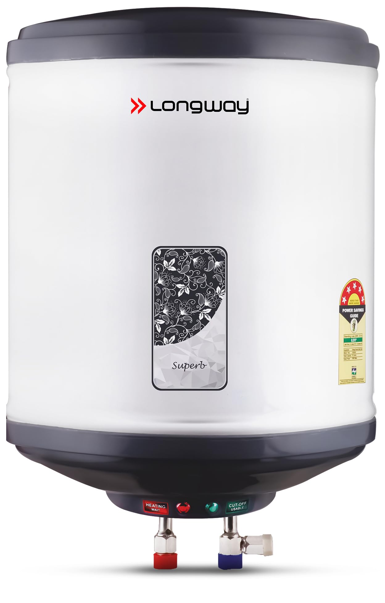 Longway Superb 10 Ltr 5 Star Rated Automatic Instant Water Heater for Home, Water Geyser, Electric Geyser with Multiple Safet