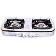Rinnai 2 Burner Table Top Gas Stove, Full Safety Cooktop with Brass Pan Support for Heavy & Large Pots, Cooker with Stainless Steel Body, Detachable Top Plate for Easy Cleaning, Made in JAPAN, RET2KRS