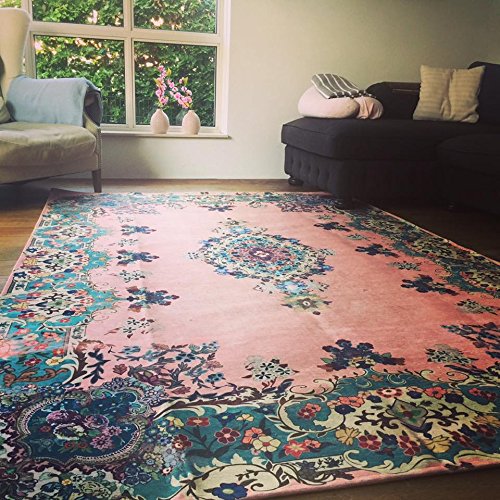 Pastell Vintage Teppich | im angesagten Shabby Chic Look | für Wohnzimmer, Schlafzimmer, Flur etc. | Pastell (275 x185 cm) - 8