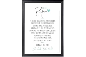 Fjllrven Definition Poesie Kunstdruck-Poster | Weihnachtsgeschenke Papa Geschenk | Vatertagsgeschenk | Geschenke für Papa Geburtstag | Wanddeko Deko Wohnzimmer | DINA A4 mit Rahmen Schwarz